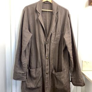 ZARA man oversized linen duster coat.